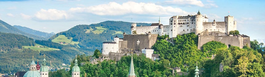 Salzburgin nähtävyydet - Mozartin syntymäkodista linnalle